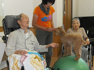ＲＩＫＵ君、こっちだよ 何度も抱っこしてました