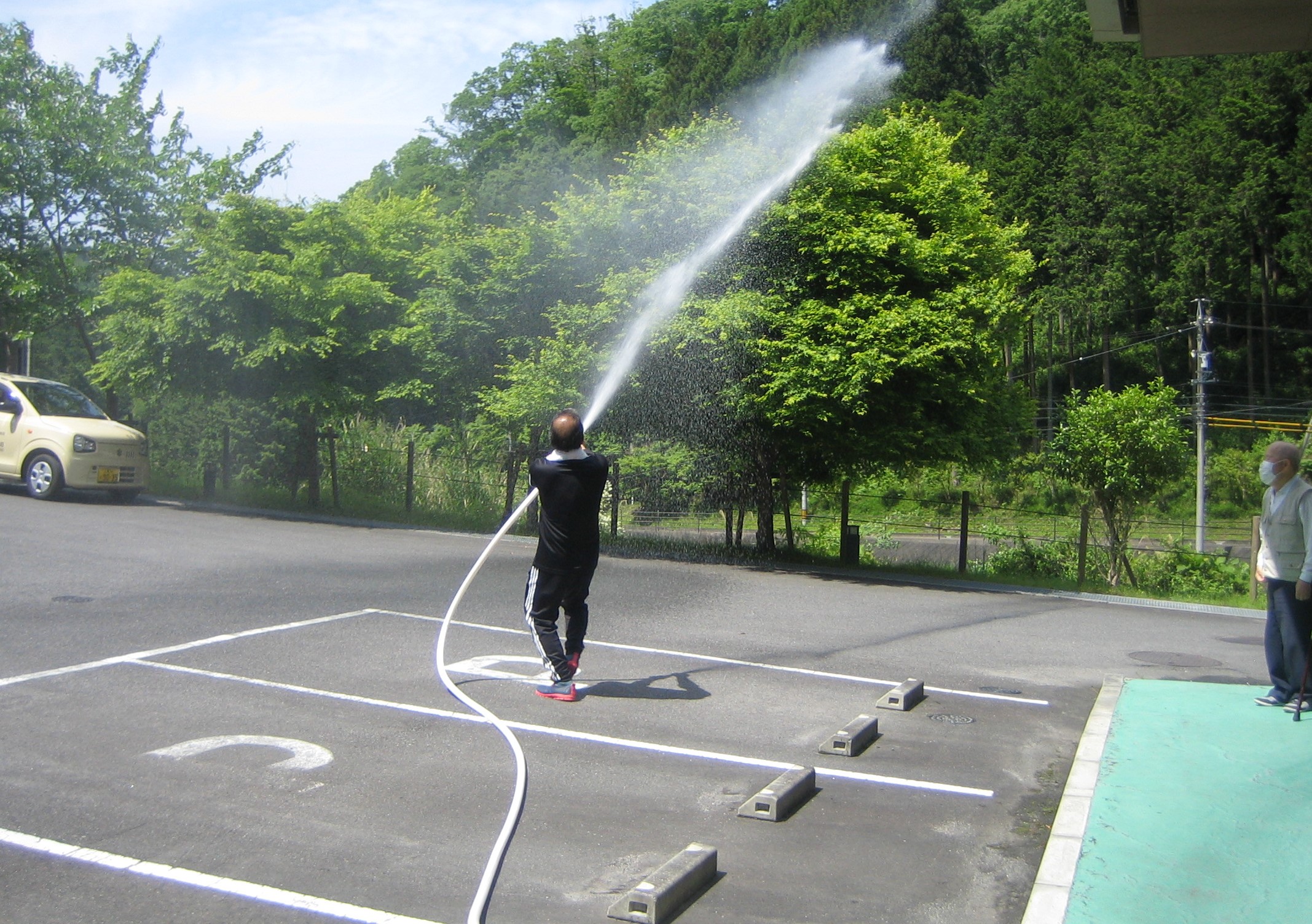  放水中